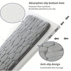 Soft Memory Foam Bath Rug with Rapid Water Absorption