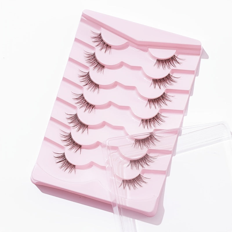 7 Pairs Natural Winged End 3D Wispy Eyelashes