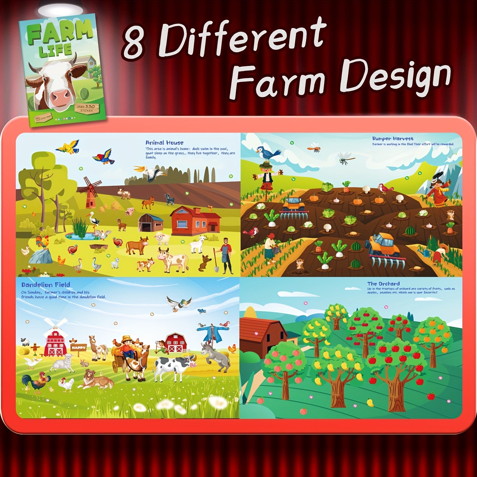 Farm Life Sticker Book for Kids