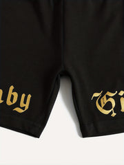 Girls Baby Girl Print Waistband Shorts Breathable Comfortable Casual Pants