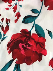 Colorblock Floral Print Criss Cross Maxi Dress