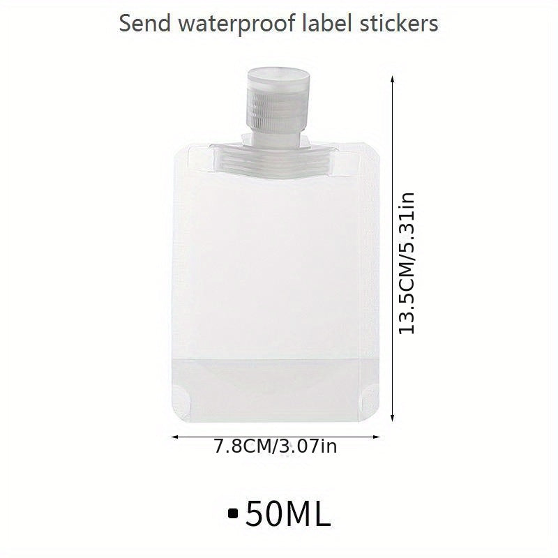 10 Pcs Travel Refillable Squeeze Pouch Toiletry Containers Lightweight