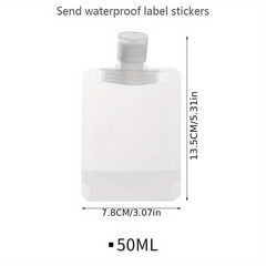 10 Pcs Travel Refillable Squeeze Pouch Toiletry Containers Lightweight