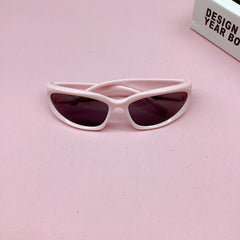 Girl's Oval Frame Glasses UV Protective Sunglasses