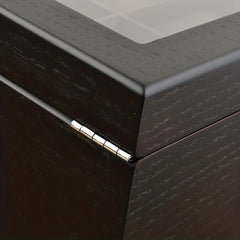 12 Slot Watch Box With Drawer Display Storage Men's Accessory