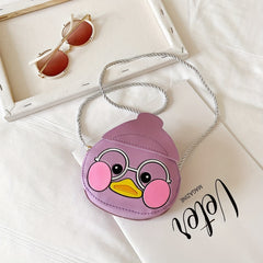 Kids Cartoon Duck Shoulder Bag Crossbody Bag with Coin Purse