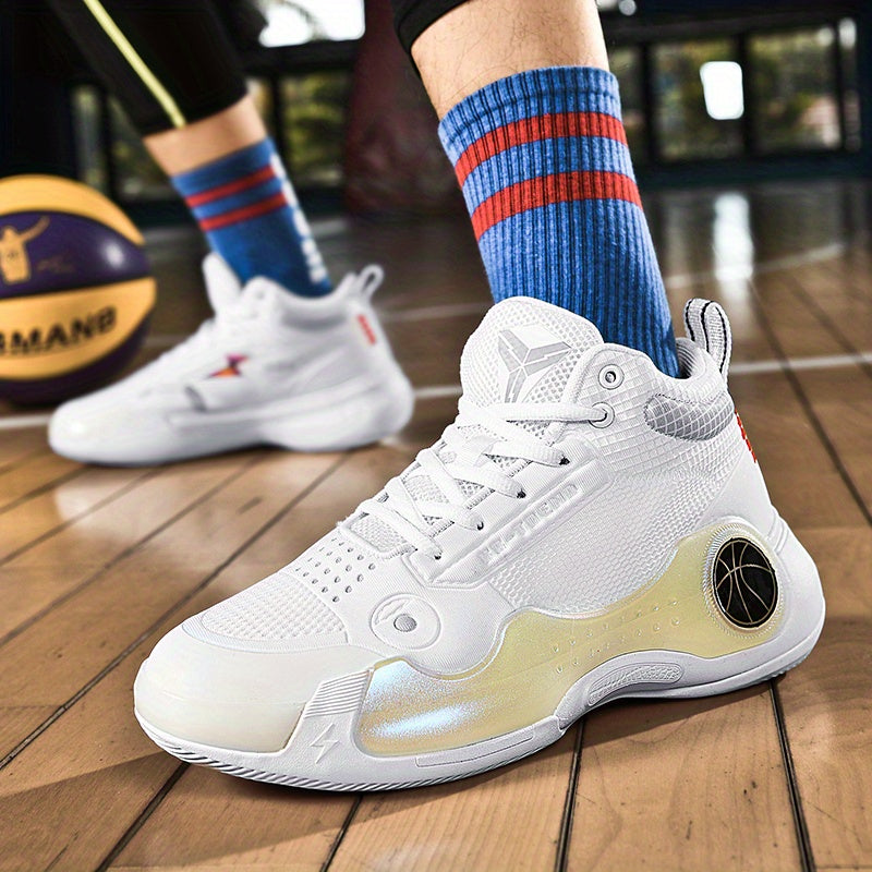 Men's Breathable Non Slip Basketball Shoes Lace Up Sneakers
