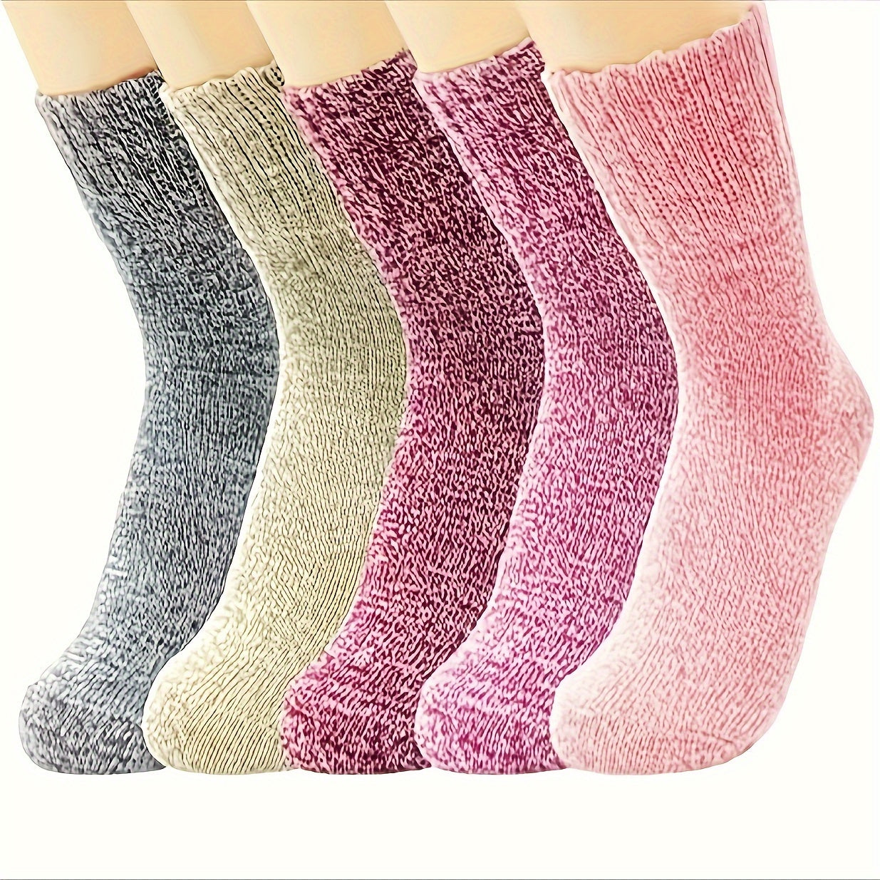 5 Pairs Women's Thick Soft Winter Socks