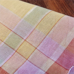 12pcs Striped Handkerchiefs Vintage Checkered Pattern Lightweight