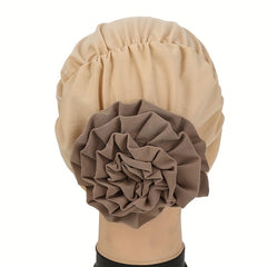 Ruched Turban Cap Elastic Head Wrap Ramadan Headscarf Chemo Cap