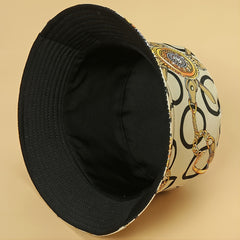 Classic Streetwear Print Windproof Bucket Hat Unisex Outdoor Fishing