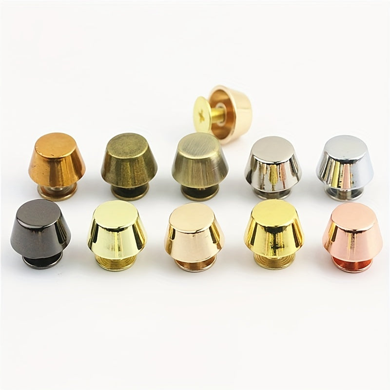 20Pcs Full Copper Bucket Nail Mushroom Bucket Rivets Metal Screw Back 8mm
