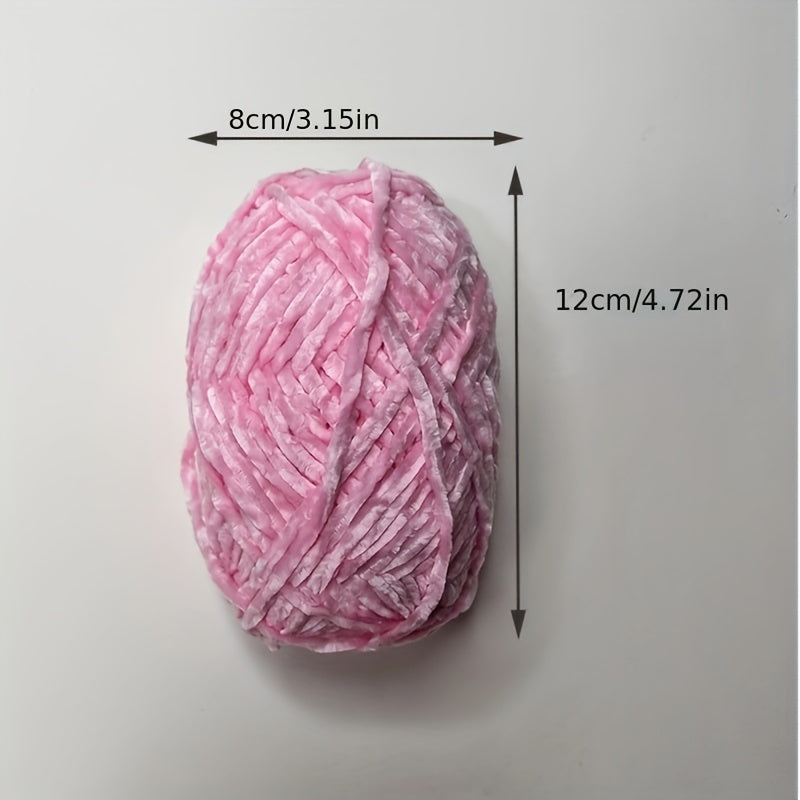 3pcs 50g Chenille Hand Woven Polyester for Hats Bags Dolls Accessories