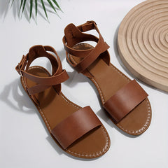 Women's Ankle Strap Sandals Open Toe Lightweight Slip On Shoes