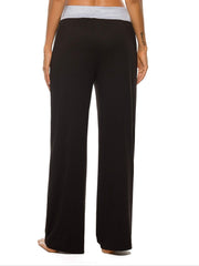Floral Print Sleep Bottoms Lace Up Drawstring Pants