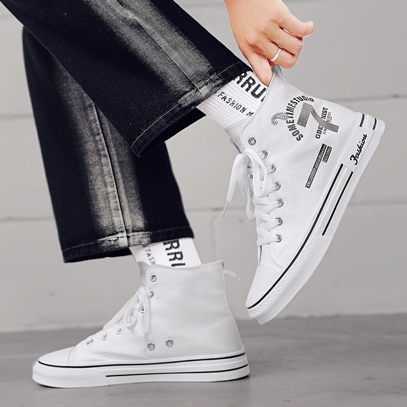 Men's Canvas High Top Sneakers Classic Casual Shoes