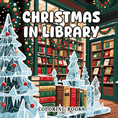Library Adult Coloring Book: 22 Page Large Format