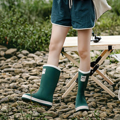 Quick Drying Flat Rain Boots Waterproof Non Slip Outdoor PVC Shoes