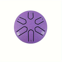 Steel Tongue Drum 7 62 Cm 6 Notes Hand Percussion Instrument Portable Saucer