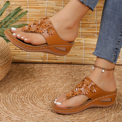 Women's Outdoor Floral Sandals Non Slip Lightweight Platform Slippers