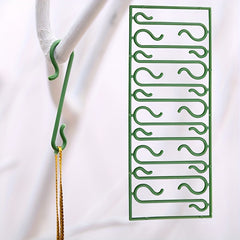 50pcs Green Christmas Party Hooks for Tree and Window Decorations