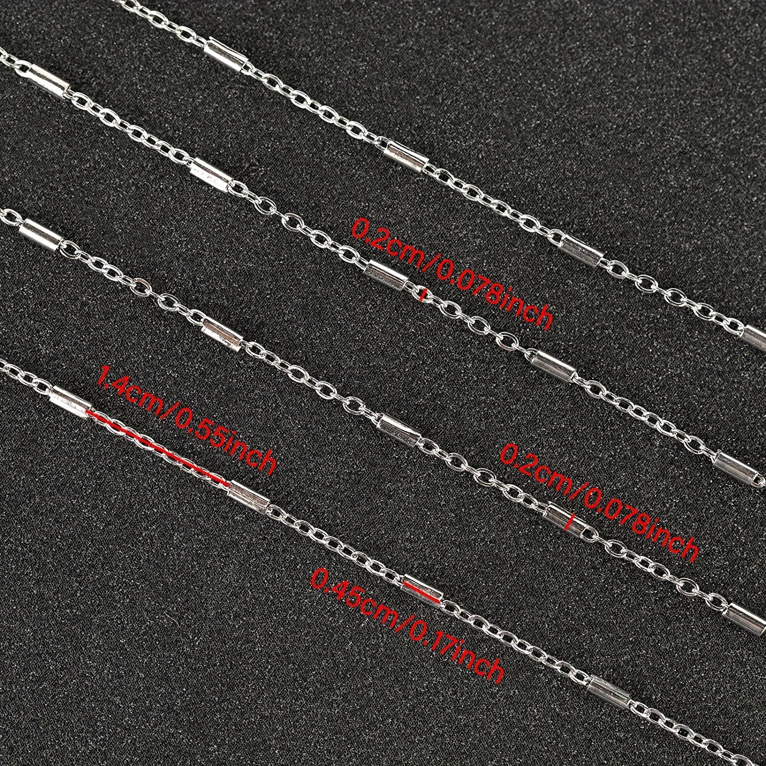 3M Stainless Steel Clip Tube Chain Necklace Extender Chain for DIY Jewelry