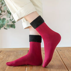 Plush Lined Socks Warm & Comfy Mid Tube Women's Stockings