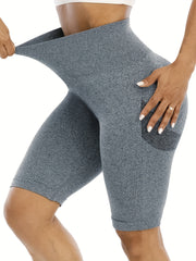 High Waist Seamless Biker Shorts for Women