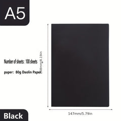 A5 PU Leather Notebook Student Stationery Study Draft Work Plan Book