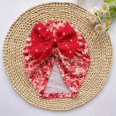 Soft Elastic Baby Print Bow Hat Kids Accessories