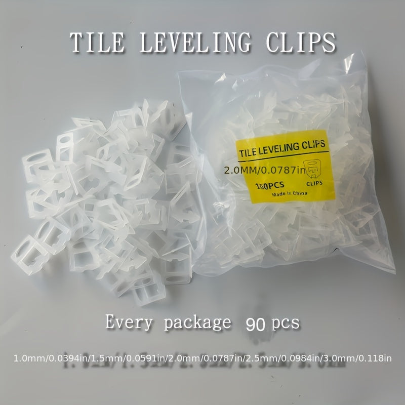 90pcs Tile Leveler Base Tiling Tool Adjustment Leveling Sticking Tile Tool
