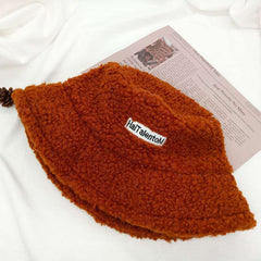 Plush Bucket Hat for Outdoor Casual Wear