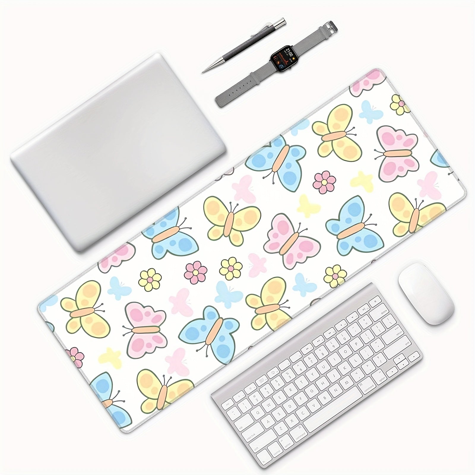 Butterfly Gaming Mouse Pad 80x30cm Waterproof Keyboard Mouse Mat Desk Pad