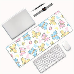 Butterfly Gaming Mouse Pad 80x30cm Waterproof Keyboard Mouse Mat Desk Pad