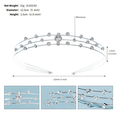 Rhinestone Metal Hairband Headband Party Favor Princess Tiara