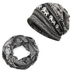 Slouchy Beanie Sleep Hat Stretchy Infinity Scarf