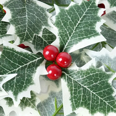 10pcs Christmas Leaf Red Fruit Tree Decoration Wreath DIY Circle Branch Insert