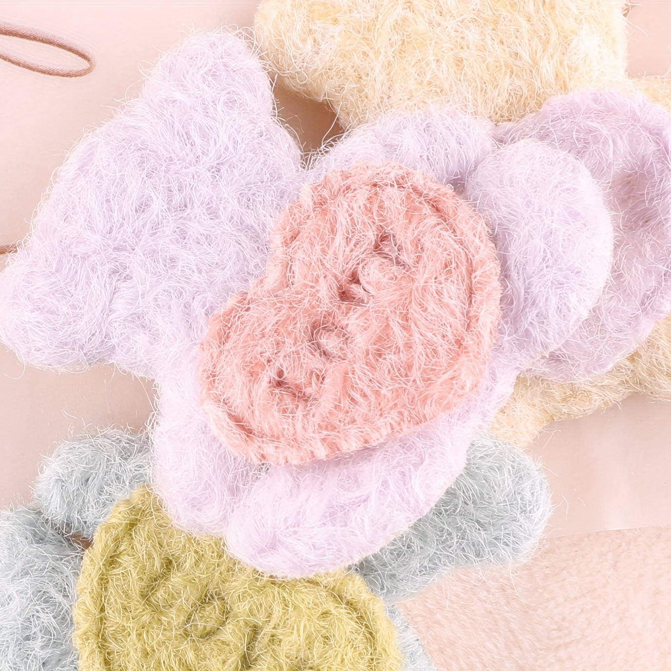 4pcs Plush Love Bear Patches For Girls Clothing DIY