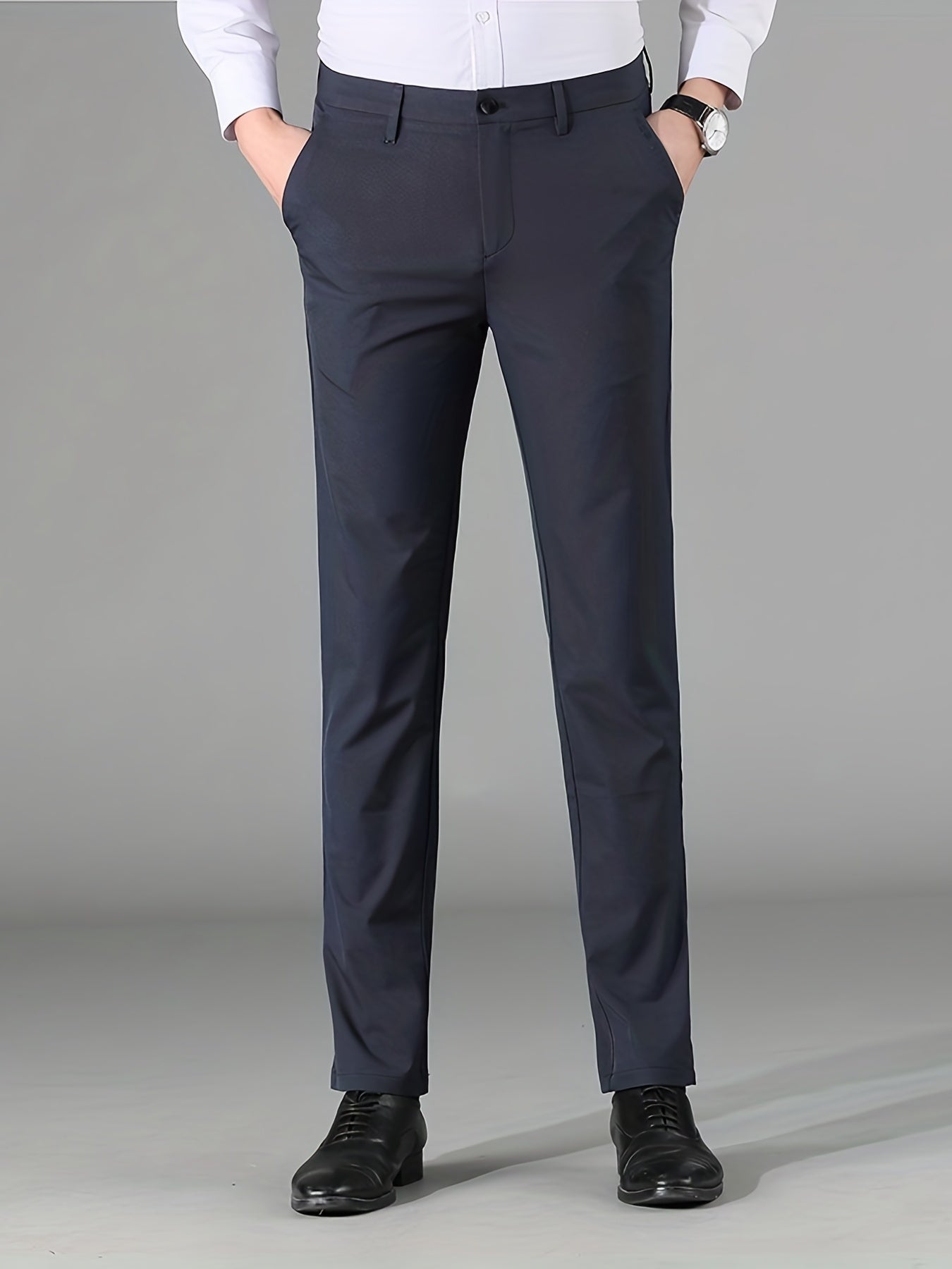 Men's Classic Formal Slim Fit Stretch Dress Pants for Business