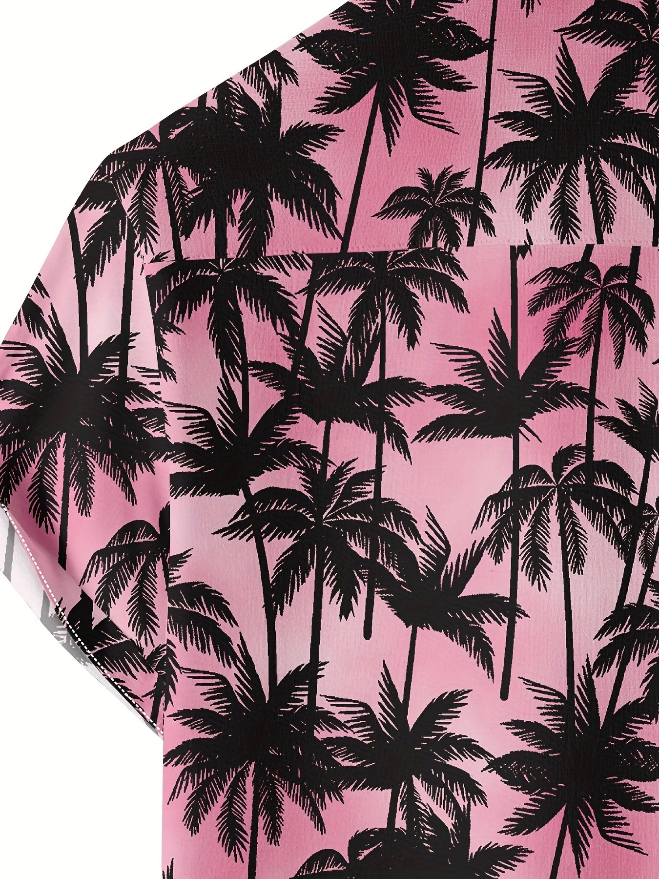 Men's Coconut Tree Camp Collar Hawaiian Shirt Short Sleeves