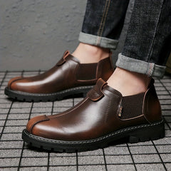 Men's Comfy Loafer Shoes with Elastic Panel