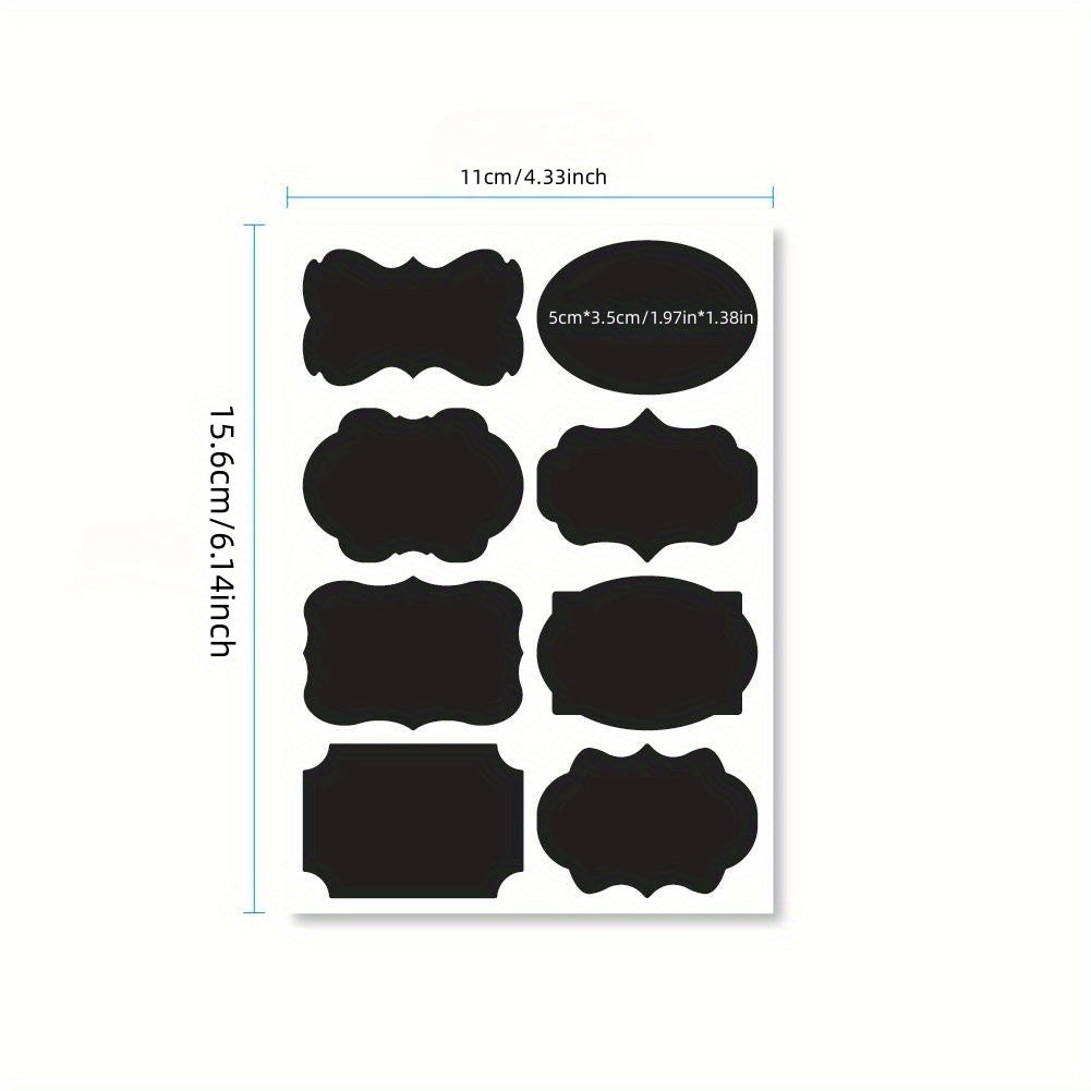 8pcs Vinyl Chalkboard Label Stickers Blackboard ChalkBoard Stickers