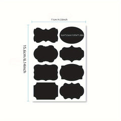 8pcs Vinyl Chalkboard Label Stickers Blackboard ChalkBoard Stickers