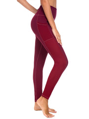 Breathable Mesh Yoga Pants Side Pockets Gym Cycling Running Women's Activewear