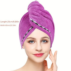 Women's Hair Drying Towel Absorbent Hair Turban Cap