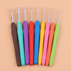 9pcs Knitting Needles Soft Handle Crochet Tool DIY Knitting Non slip
