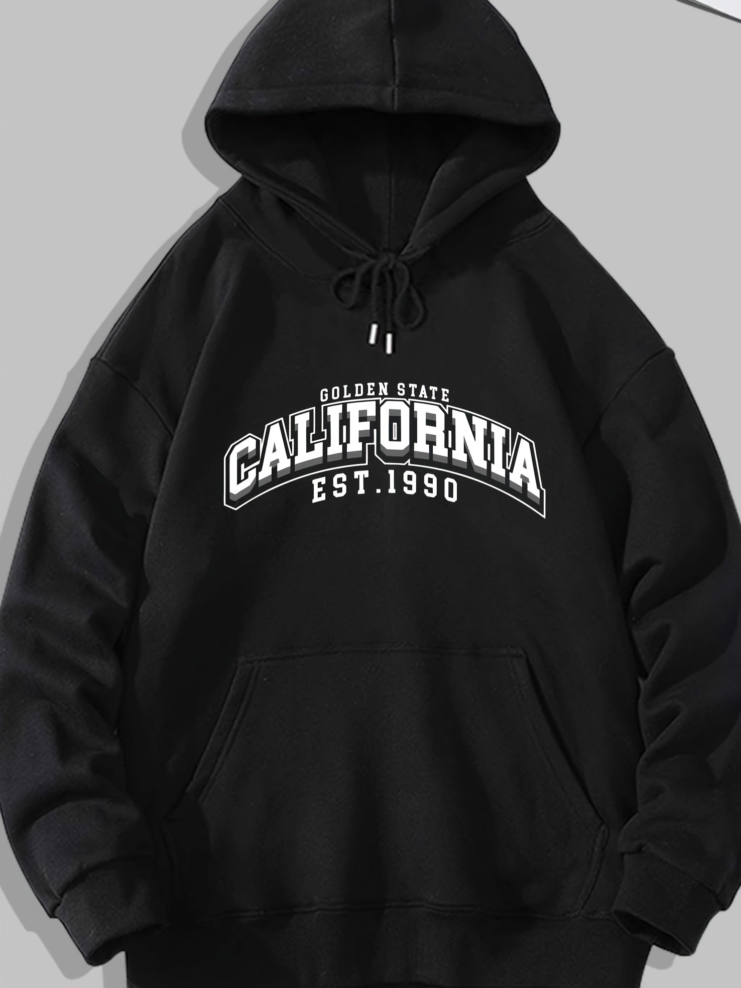 California Letter Print Hoodie for Men