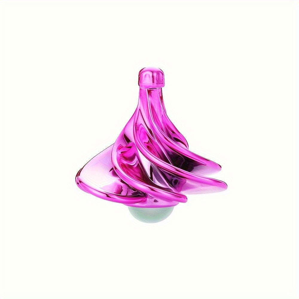 Vibrant Wind Powered Spinning Desk Ornament - Golden/Purple