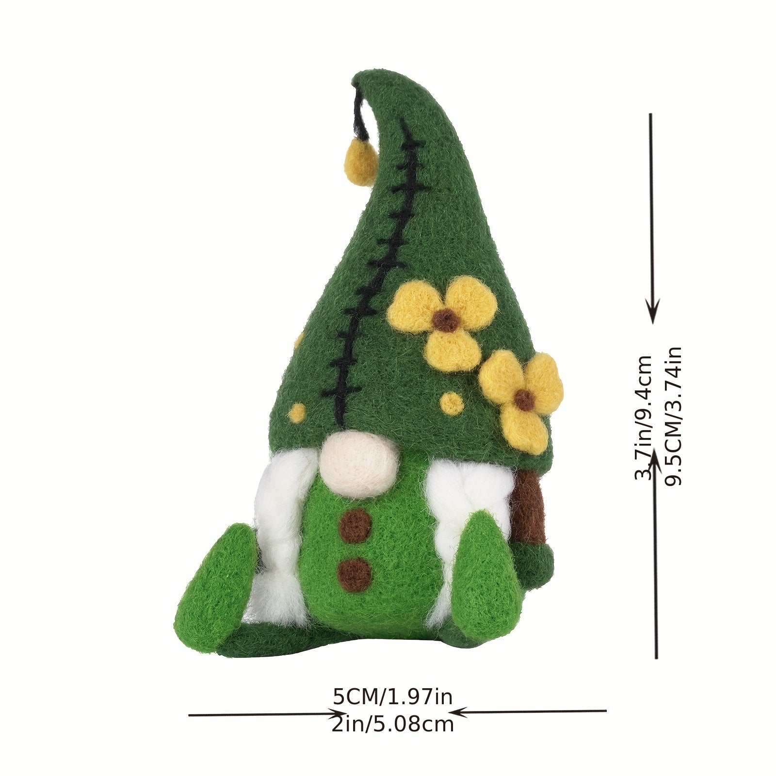 Needle Felting Kit for Beginner Green Dwarf Doll DIY Art Craft Material