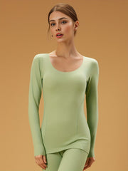 Soft Thermal Underwear Crew Neck Top Womens Lingerie